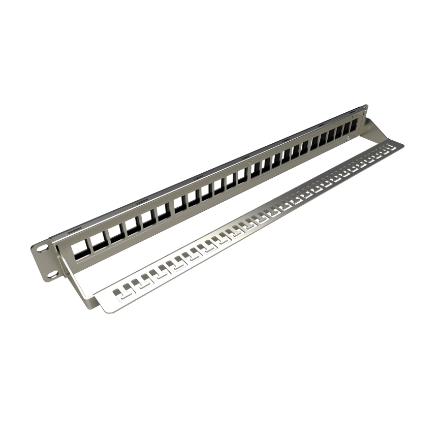 Solarix - 19" modulaari sileä patch panel 24 portit 1U