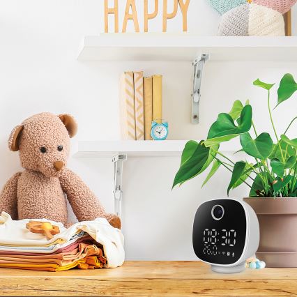 Älykamera herätyskellolla, lämpömittarilla ja LED-valolla 1296p 3Mpx 5V Wi-Fi Tuya IP65
