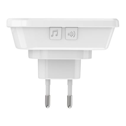 Langaton pistokeovikello 230V/1xCR2032 IP56 valkoinen