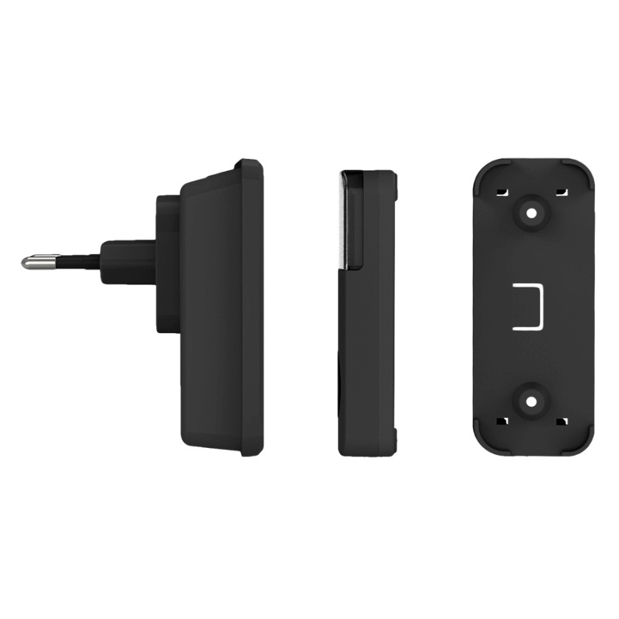 Langaton pistorasia ovikello 230V IP56 musta