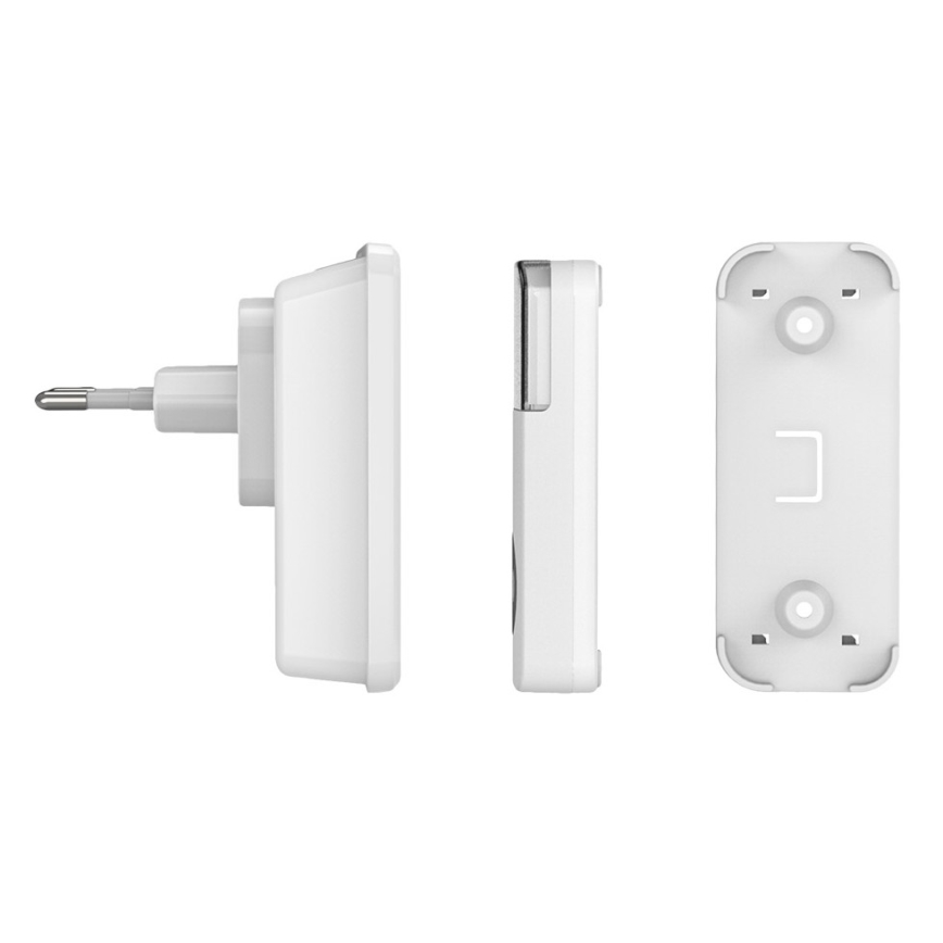 Langaton ovikello 230V + 2x -painike IP56 valkoinen