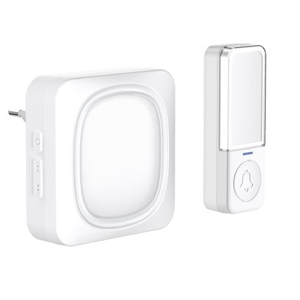 Langaton ovikello LED-valolla 230V IP56 valkoinen
