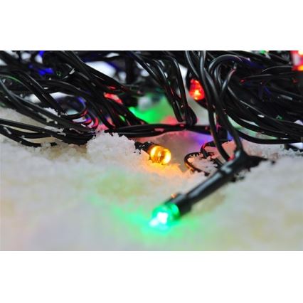 LED-ulkojouluketju 100xLED/8 toiminnot IP44 13m monivärinen