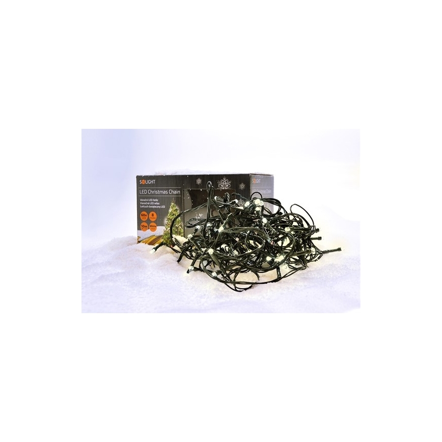 LED-ulkojouluketju 100xLED/8 toiminnot IP44 13m lämpimänvalkoinen