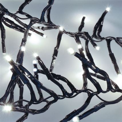 LED-jouluketju 576xLED/8 funktiota 8m IP44 kylmä valkoinen + kaukosäädin