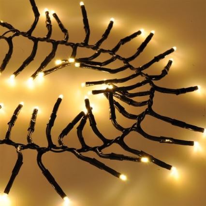 LED-jouluketju 576xLED/8 toimintoa 8m IP44 kylmä valkoinen + kaukosäädin