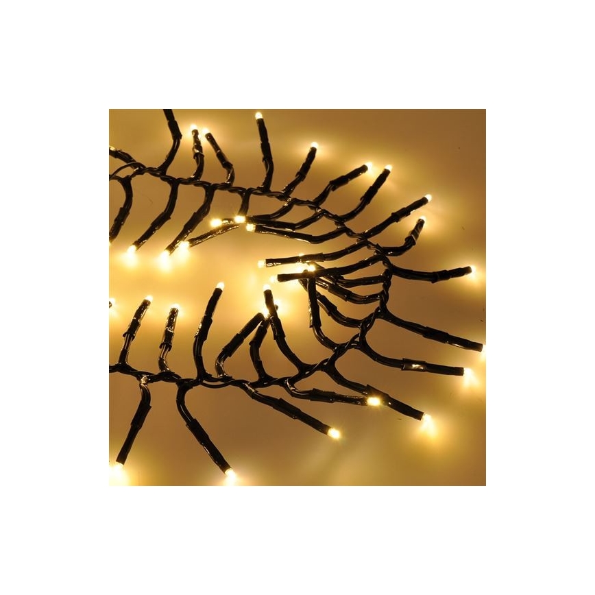 LED-jouluketju 576xLED/8 toimintoa 8m IP44 kylmä valkoinen + kaukosäädin