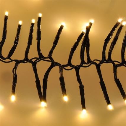 LED-jouluketju 576xLED/8 toimintoa 8m IP44 kylmä valkoinen + kaukosäädin