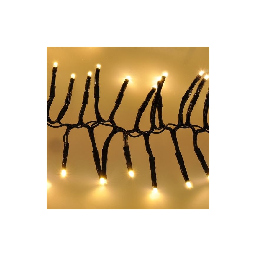 LED-jouluketju 576xLED/8 toimintoa 8m IP44 kylmä valkoinen + kaukosäädin