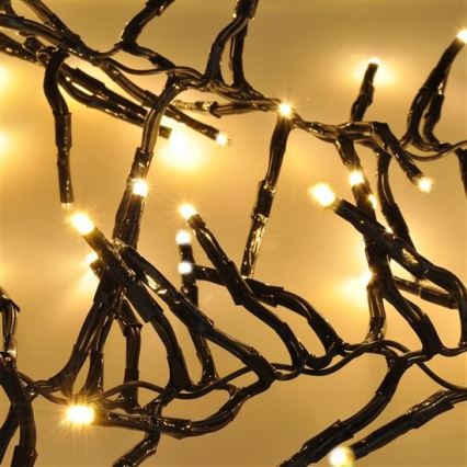 LED-jouluketju 576xLED/8 toimintoa 8m IP44 kylmä valkoinen + kaukosäädin