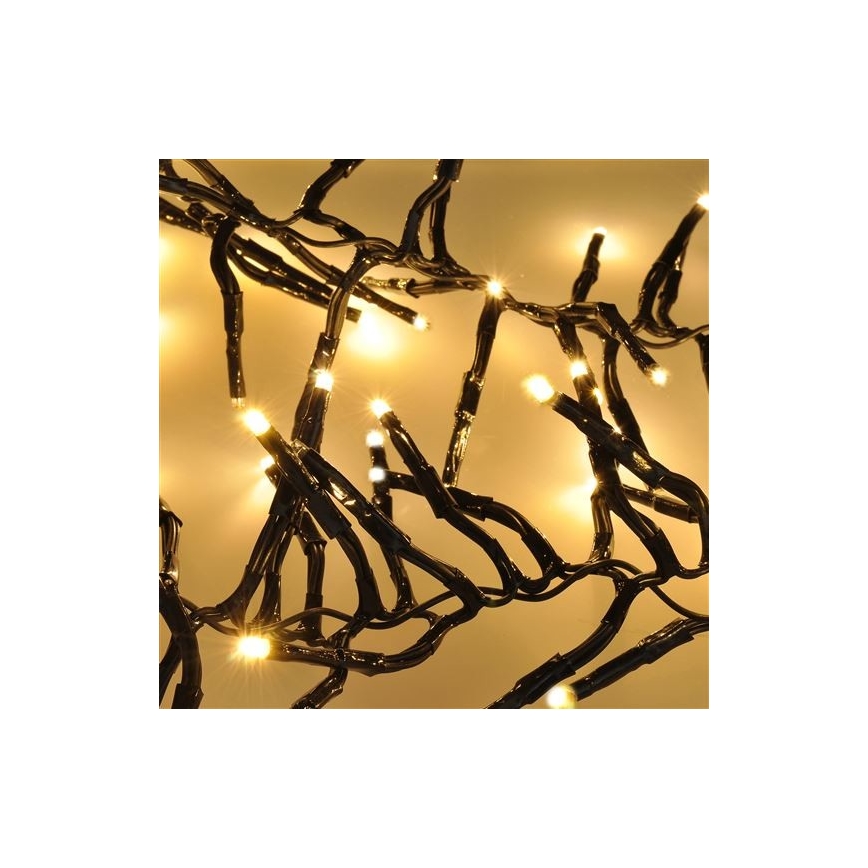 LED-jouluketju 576xLED/8 toimintoa 8m IP44 kylmä valkoinen + kaukosäädin