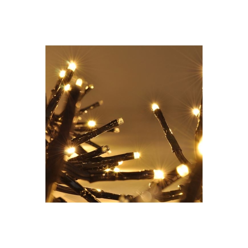 LED-jouluketju 576xLED/8 toimintoa 8m IP44 kylmä valkoinen + kaukosäädin
