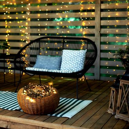 LED-jouluketju ulkokäyttöön 50xLED/8 toimintoa 8m IP44 lämmin valkoinen