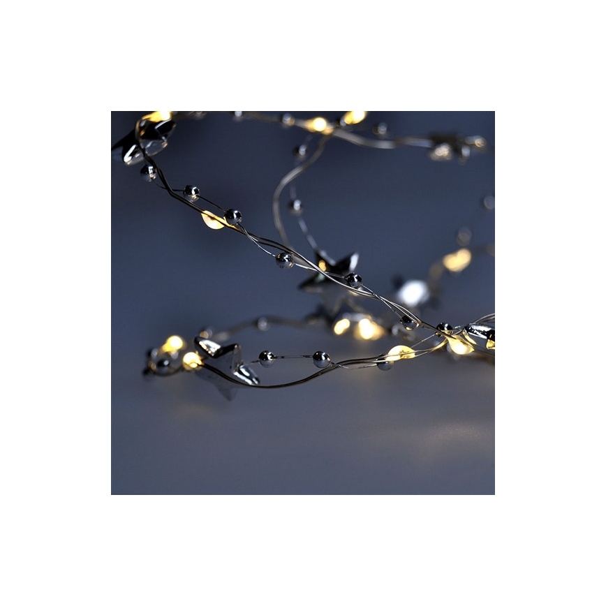 Solight 1v215 - LED jouluketju 20xLED/2xAA 1,5m lämmin valkoinen