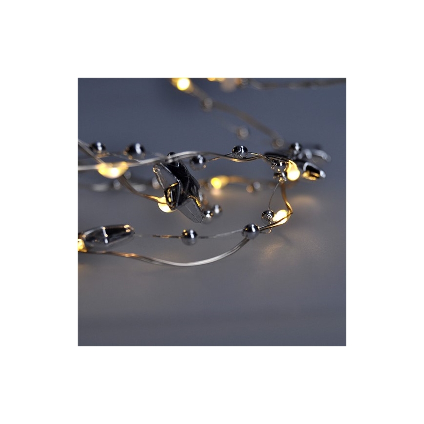 Solight 1v215 - LED jouluketju 20xLED/2xAA 1,5m lämmin valkoinen