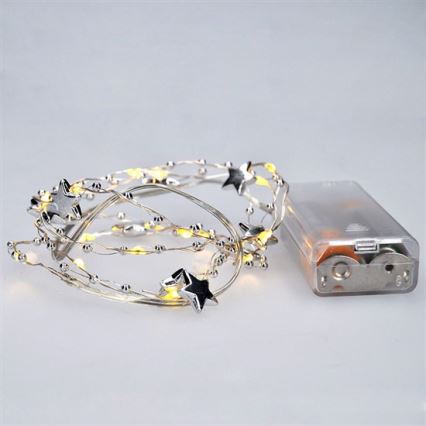 Solight 1v215 - LED jouluketju 20xLED/2xAA 1,5m lämmin valkoinen