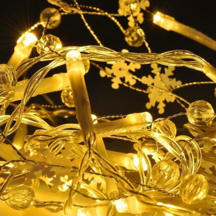 LED-jouluvalo 20xLED/2xAA 2m lämmin valkoinen