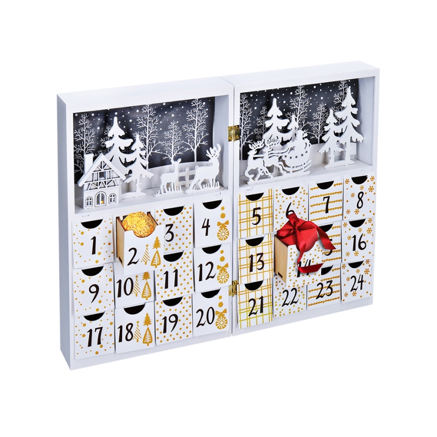 LED-adventtikalenteri LED/2xAAA
