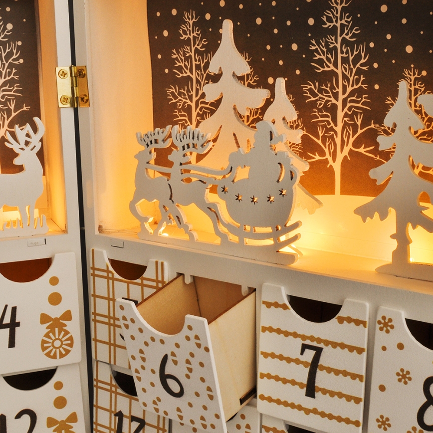 LED-adventtikalenteri LED/2xAAA