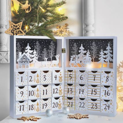 LED-adventtikalenteri LED/2xAAA