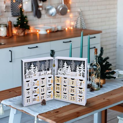 LED-adventtikalenteri LED/2xAAA