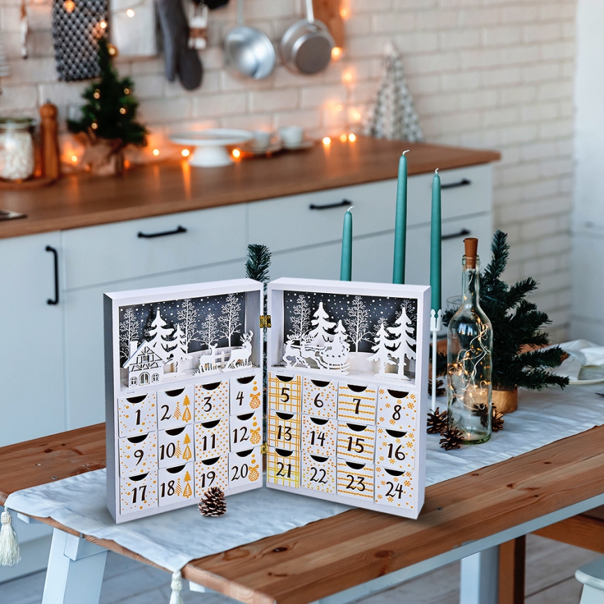LED-adventtikalenteri LED/2xAAA