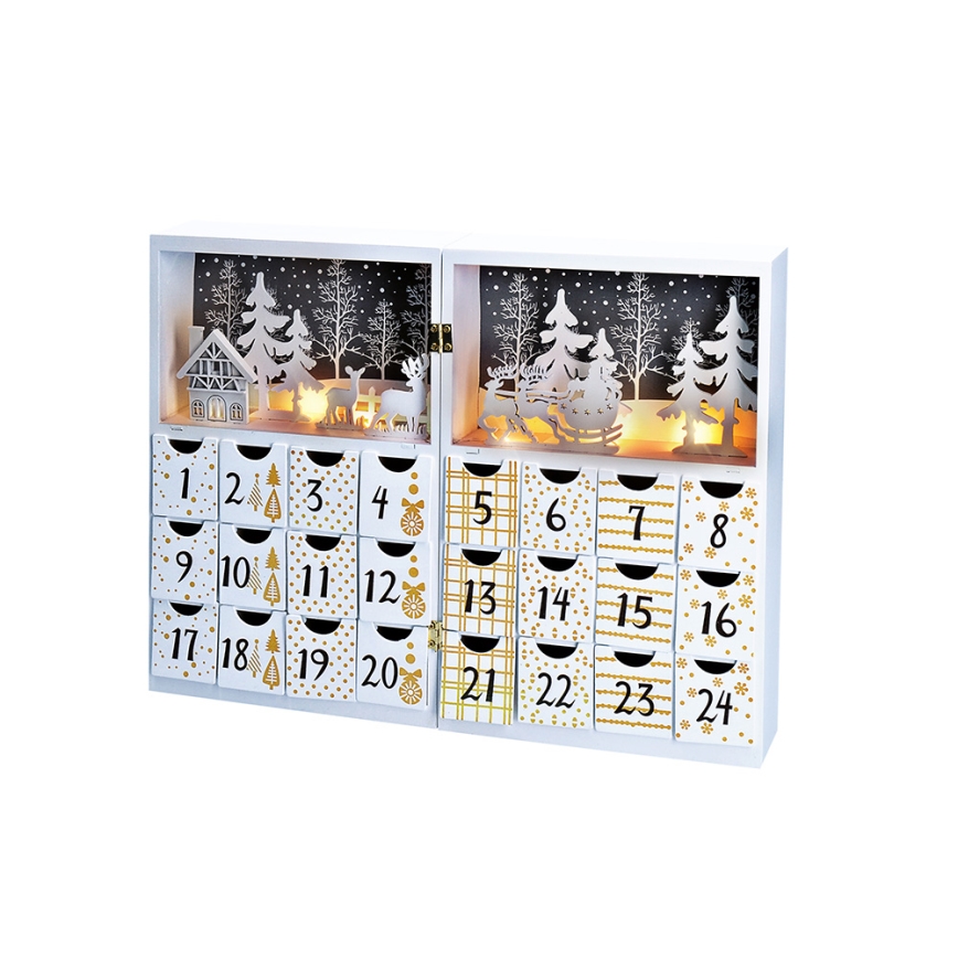 LED-adventtikalenteri LED/2xAAA