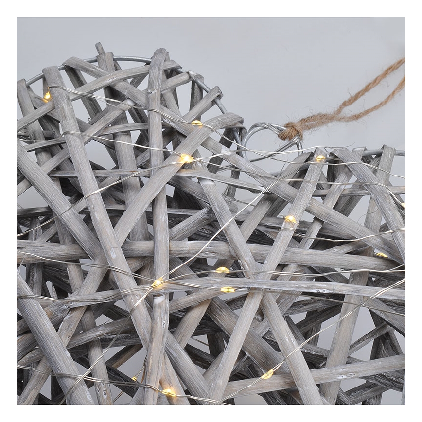 LED Joulukoriste LED/2xAA rottinki