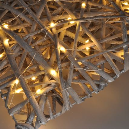 LED Joulukoriste LED/2xAA rottinki