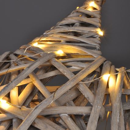 LED Joulukoriste LED/2xAA rottinki
