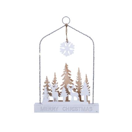LED Joulukoriste LED/2xAA metsä peuroilla
