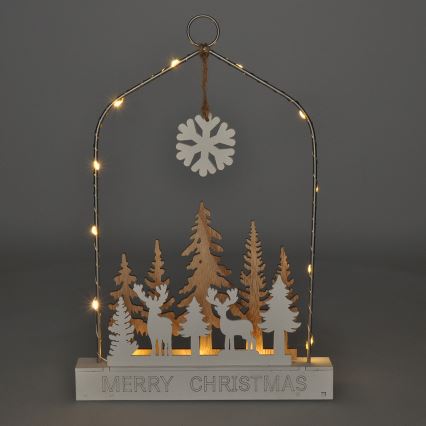 LED Joulukoriste LED/2xAA metsä peuroilla