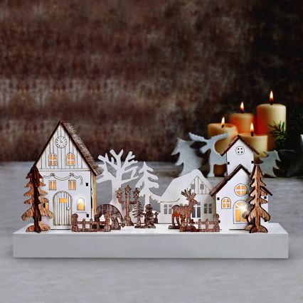 LED-joulukoriste LED/2xAA lämpimänvalkoinen