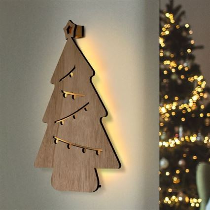 LED-joulukoriste LED/2xAA puu