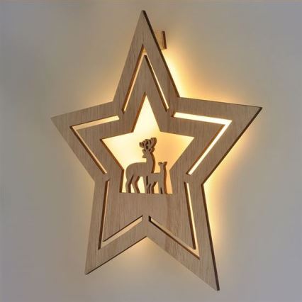 LED-joulukoriste LED/2xAA tähti