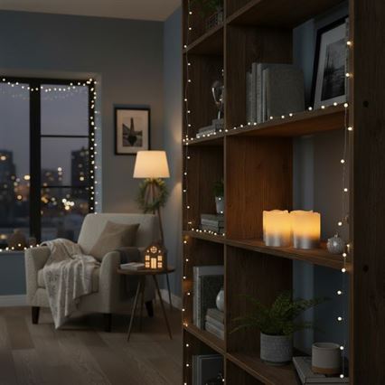 4 kpl LED-kynttiläsarja luonnonvahasta LED/1xCR2032 lämmin valkoinen