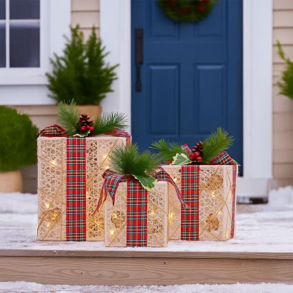 SETTI 3x LED joululahja 48xLED/3,6W/230V IP44 lämmin valkoinen