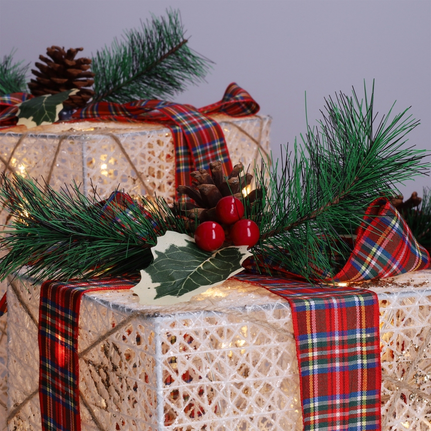 SETTI 3x LED joululahja 48xLED/3,6W/230V IP44 lämmin valkoinen