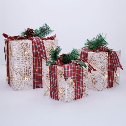 SETTI 3x LED joululahja 48xLED/3,6W/230V IP44 lämmin valkoinen