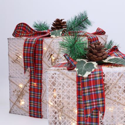 SETTI 3x LED joululahja 48xLED/3,6W/230V IP44 lämmin valkoinen