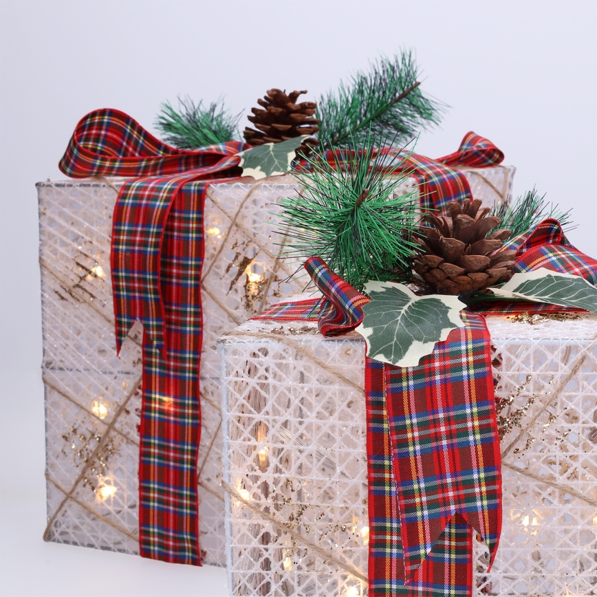 SETTI 3x LED joululahja 48xLED/3,6W/230V IP44 lämmin valkoinen