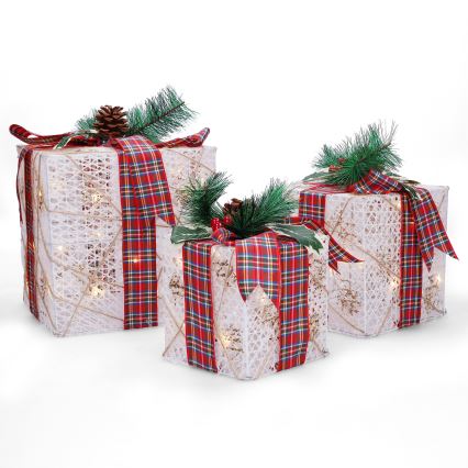 SETTI 3x LED joululahja 48xLED/3,6W/230V IP44 lämmin valkoinen