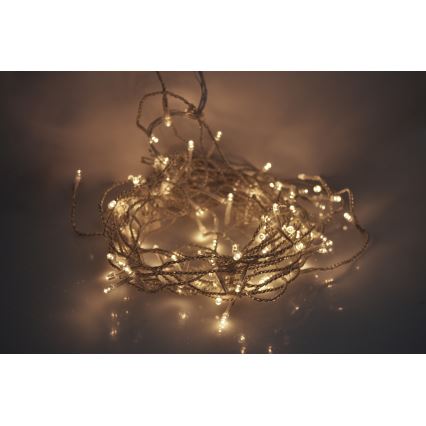 LED-jouluvaloverho ulkokäyttöön 120xLED/8 toimintoa 9m IP44 lämmin valkoinen
