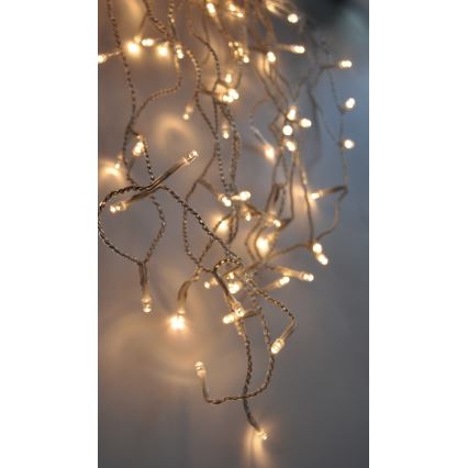 LED-jouluvaloverho ulkokäyttöön 360xLED/8 toimintoa 15m IP44 lämmin valkoinen