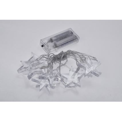 Solight 1V52-W - LED jouluvalot 10xLED/2xAA 2,5m kylmä valkoinen