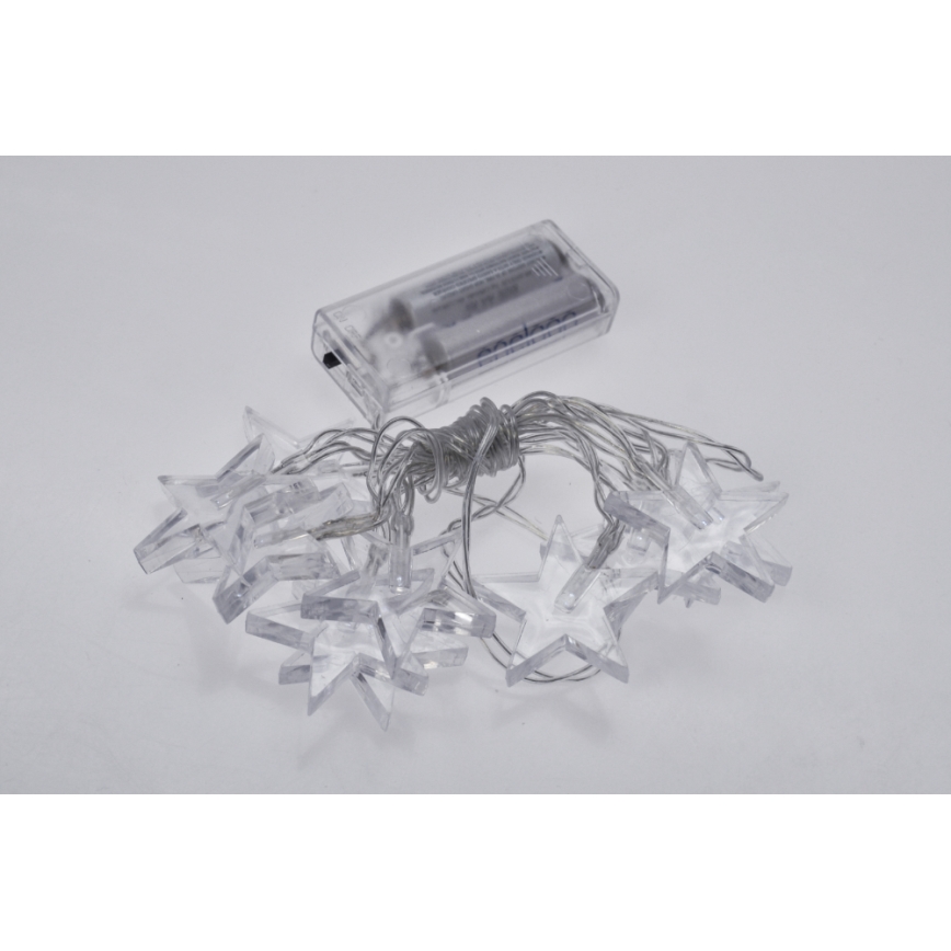 Solight 1V52-W - LED jouluvalot 10xLED/2xAA 2,5m kylmä valkoinen