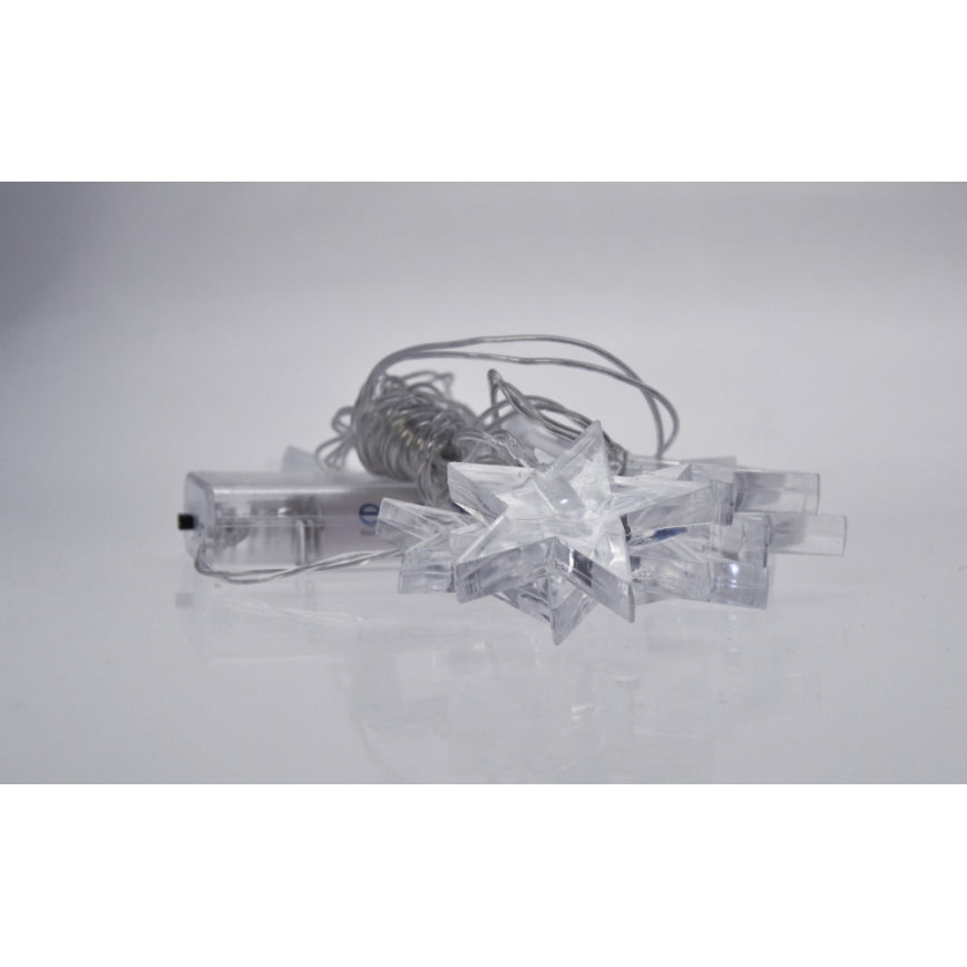 Solight 1V52-W - LED jouluvalot 10xLED/2xAA 2,5m kylmä valkoinen