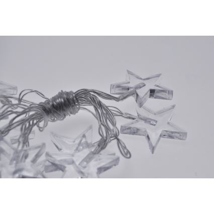 Solight 1V52-W - LED jouluvalot 10xLED/2xAA 2,5m kylmä valkoinen