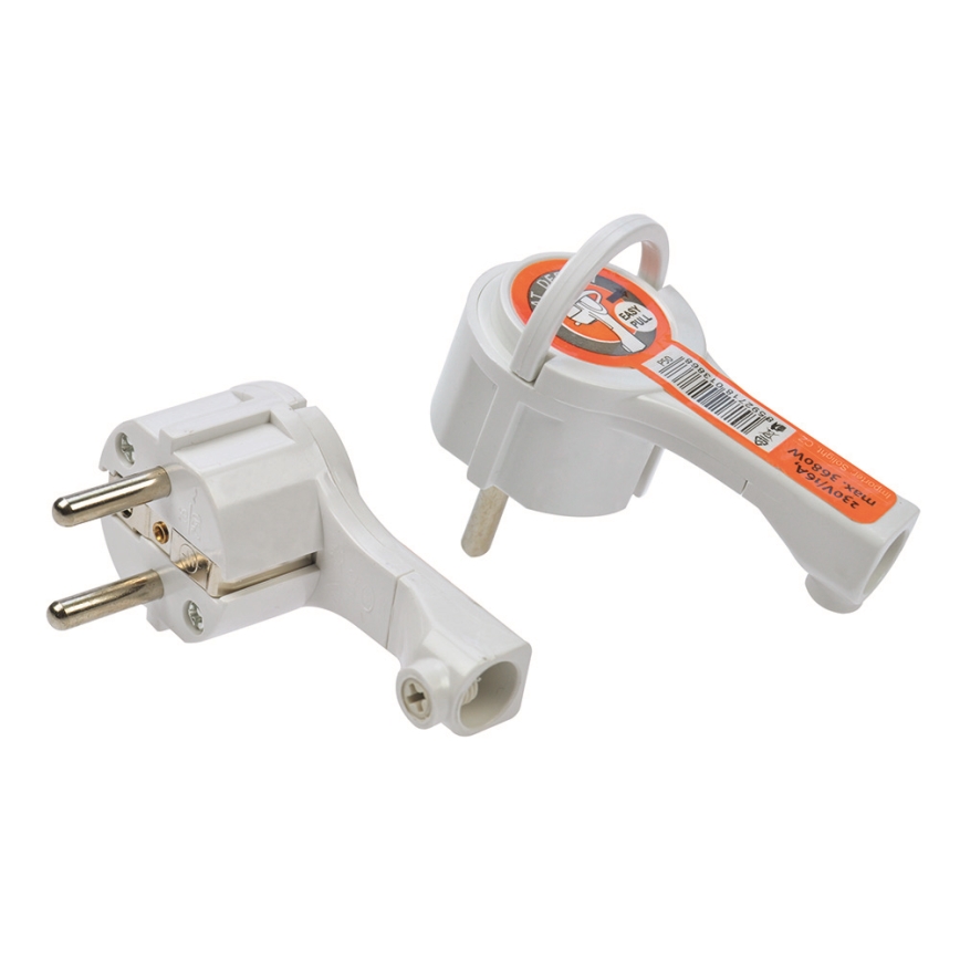 Kulmapistoke 230V/16A valkoinen