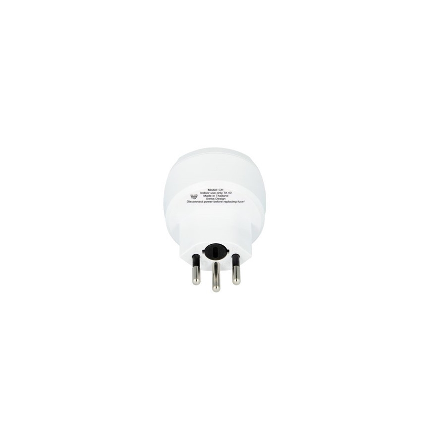 Solight PA24 - Matkasovitin Sveitsiin 230V